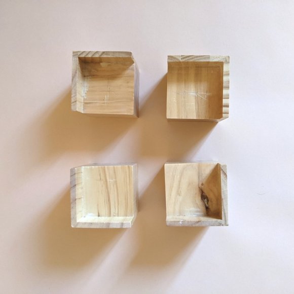Wood Furniture Risers for Desk, Bed, Table, etc. - Set of 4 - Picture 5 of 5